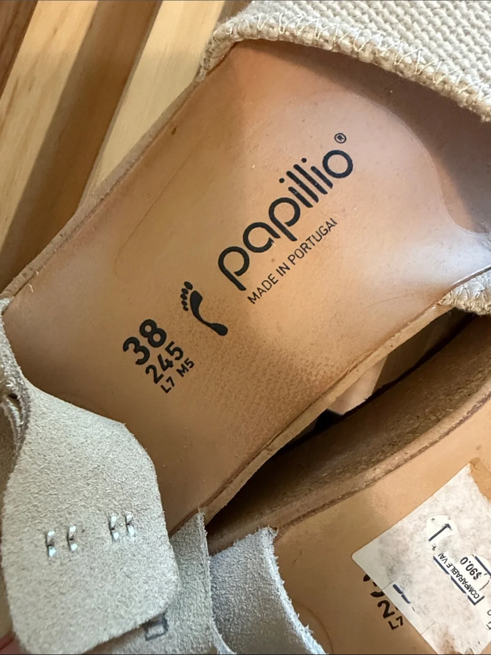 Papillio Beige Canvas Sandals